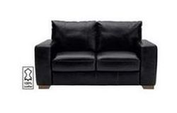 Heart of House Eton Regular Leather Sofa - Black